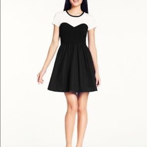 Kate Spade, Black with Cream Top Gable Dress